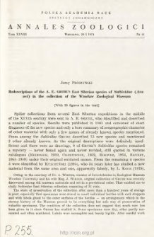 Redescriptions of the A. E. GRUBE'S East Siberian species of Salticidae (Aranei) in the collection of the Wrocław Zoological Musem