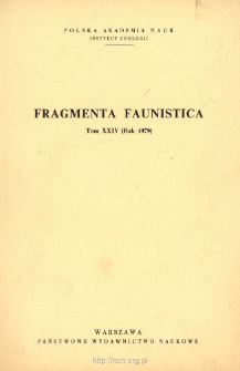 Fragmenta Faunistica - Strony tytułowe, spis treści - t. 24, nr. 1-9 (1979)