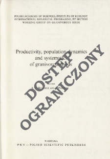 Productivity, population dynamics and systematics of granivorous birds