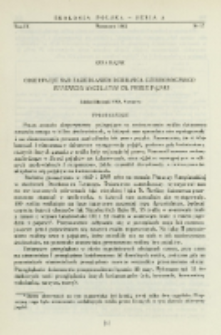 Obserwacje nad zasiedlaniem dziurawca czterobocznego Hypericum maculatum Cr. przez pająki