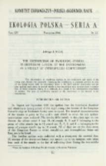 The distribution of wandering spiders in different layers of the environment as a result of interspecies competition