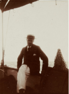 Konstanty Janicki on board the cutter