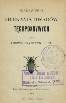 Wskaz&oacute;wki zbierania owad&oacute;w tęgopokrywych