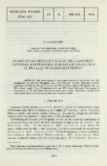 Studies on the predatory role of the cladoceran, Leptodora kindtii (Focke), in secondary production of two lakes with different trophy