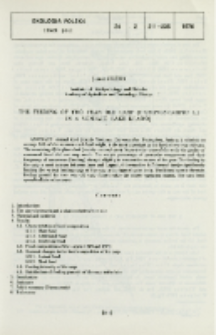 The feeding of two year old carp (Cyprinus carpio L.) in a vendace Lake Klaw&oacute;j