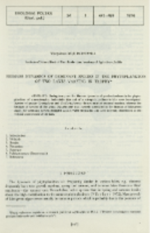 Biomass dynamics of dominant species in the phytoplankton of two lakes varying in trophy