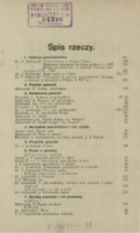 Spis rzeczy [Pasiecznik Wzorowy R. 1 (1918)]