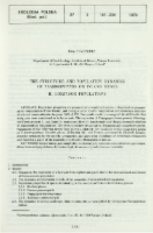 The structure and population dynamics of psammophytes on inland dunes. 2, Loose-sod populations