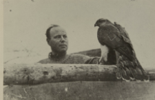 August Dehnel with falcon