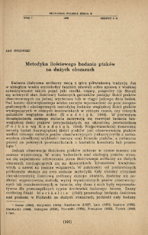 Metodyka ilościowego badania ptak&oacute;w na dużych obszarach