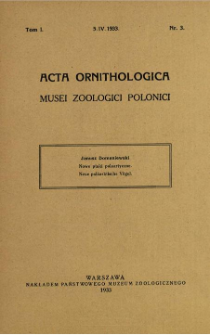 Nowe ptaki palearktyczne