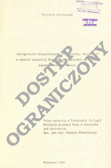 Występowanie biegaczowatych (Coleoptera, Carabidae) w zieleni miejskiej Warszawy w zależności od sposobu zagospodarowania terenu