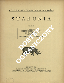 Pleistoceńska flora ze Ściejowic koło Krakowa = Pleistocene flora von Ściejowice bei Krakau