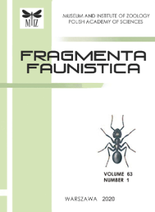 Fragmenta Faunistica, vol. 63 (2020)