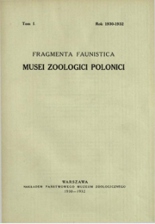 Fragmenta Faunistica Musei Zoologici Polonici ; t. 2