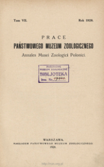 Prace Państwowego Muzeum Zoologicznego ; t. 8
